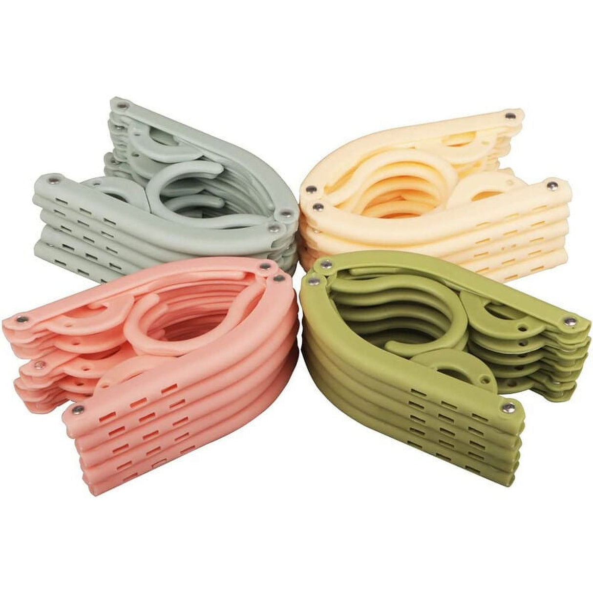 NeveLance Foldable Drying PP Material Travel Clothes Hangers, 20 Pieces