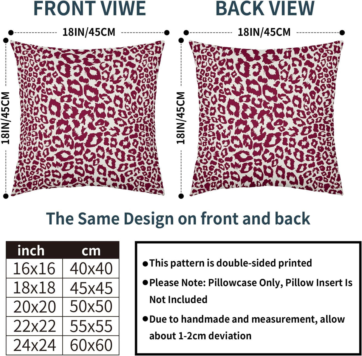 Lime Green White Leopard Print Pillow Covers 18x18 Inch Set of 2 Cheetah Animal Spots Decorative Throw Pillows For Couch Farmhouse Chinoiserie Pillow Cases Home Decor For Room Sofa Bed Porch Outdoor 16" x 16" Blue Leopard