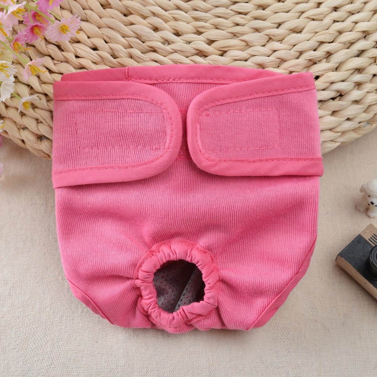 Comfortable Dog Underwear Dog Diapers Pants Male Female to Put On/Off Breathable Physiological Pants Reusable Sanitary Panties for Small to Large Dogs Pet (1pcs, Pink, XL) M Pink