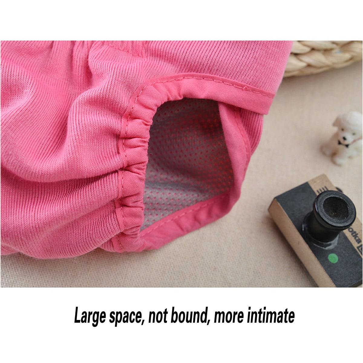 Comfortable Dog Underwear Dog Diapers Pants Male Female to Put On/Off Breathable Physiological Pants Reusable Sanitary Panties for Small to Large Dogs Pet (1pcs, Pink, XL) M Pink