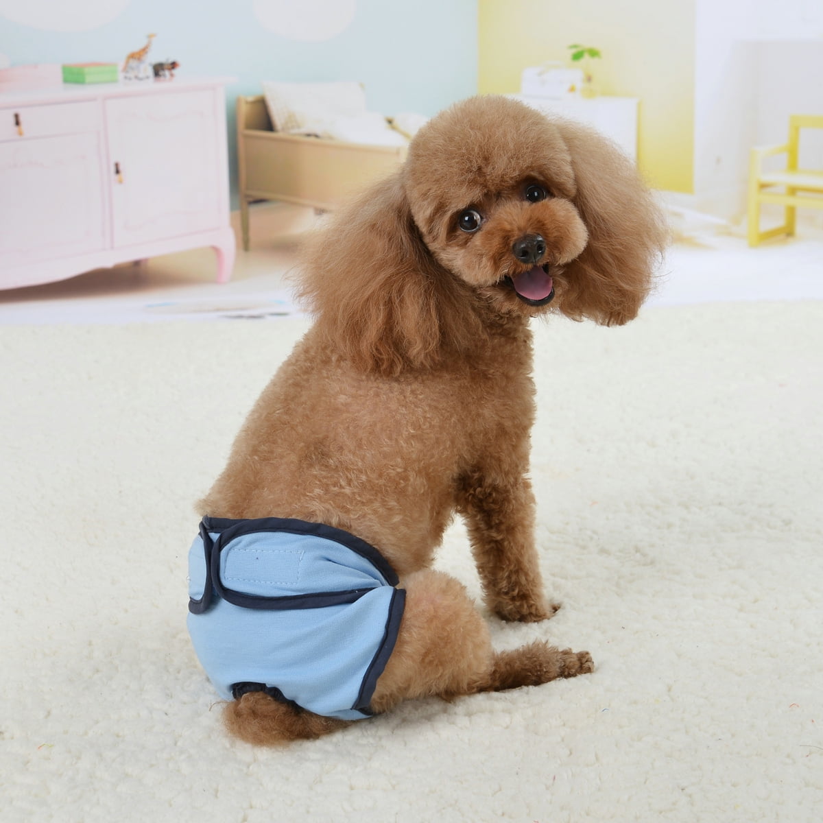 Comfortable Dog Underwear Dog Diapers Pants Male Female to Put On/Off Breathable Physiological Pants Reusable Sanitary Panties for Small to Large Dogs Pet (1pcs, Pink, XL) L Pink