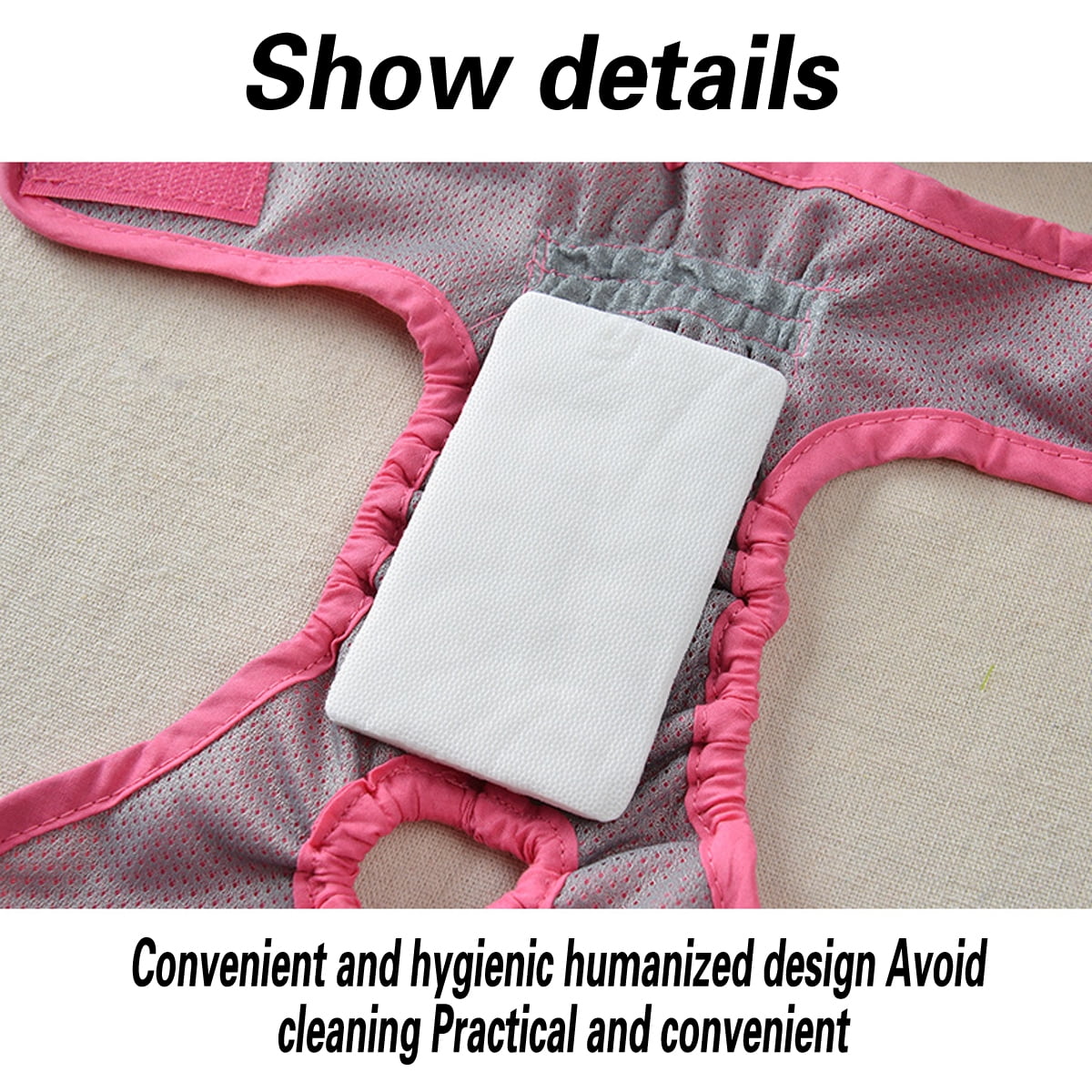Comfortable Dog Underwear Dog Diapers Pants Male Female to Put On/Off Breathable Physiological Pants Reusable Sanitary Panties for Small to Large Dogs Pet (1pcs, Pink, XL) XL Pink