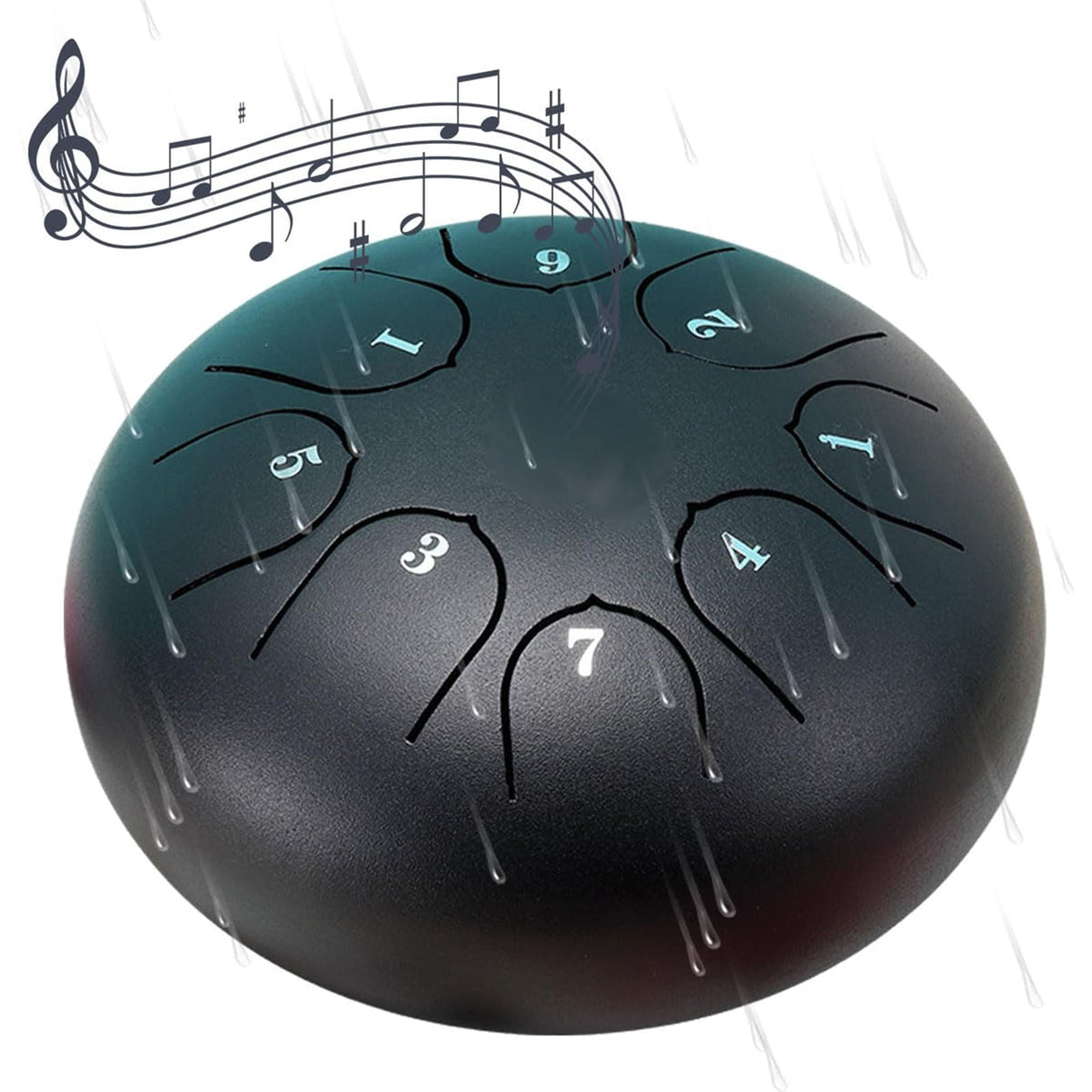 Rain Drum for Outside Garden,Chakra Drum for Rain Outdoor, Drum Rain Chime Waterproof,Rain Drum for Garden Instrument, chakra Drum 6 Inches 8 Notes, Chakra Rain Drum Outdoor A01