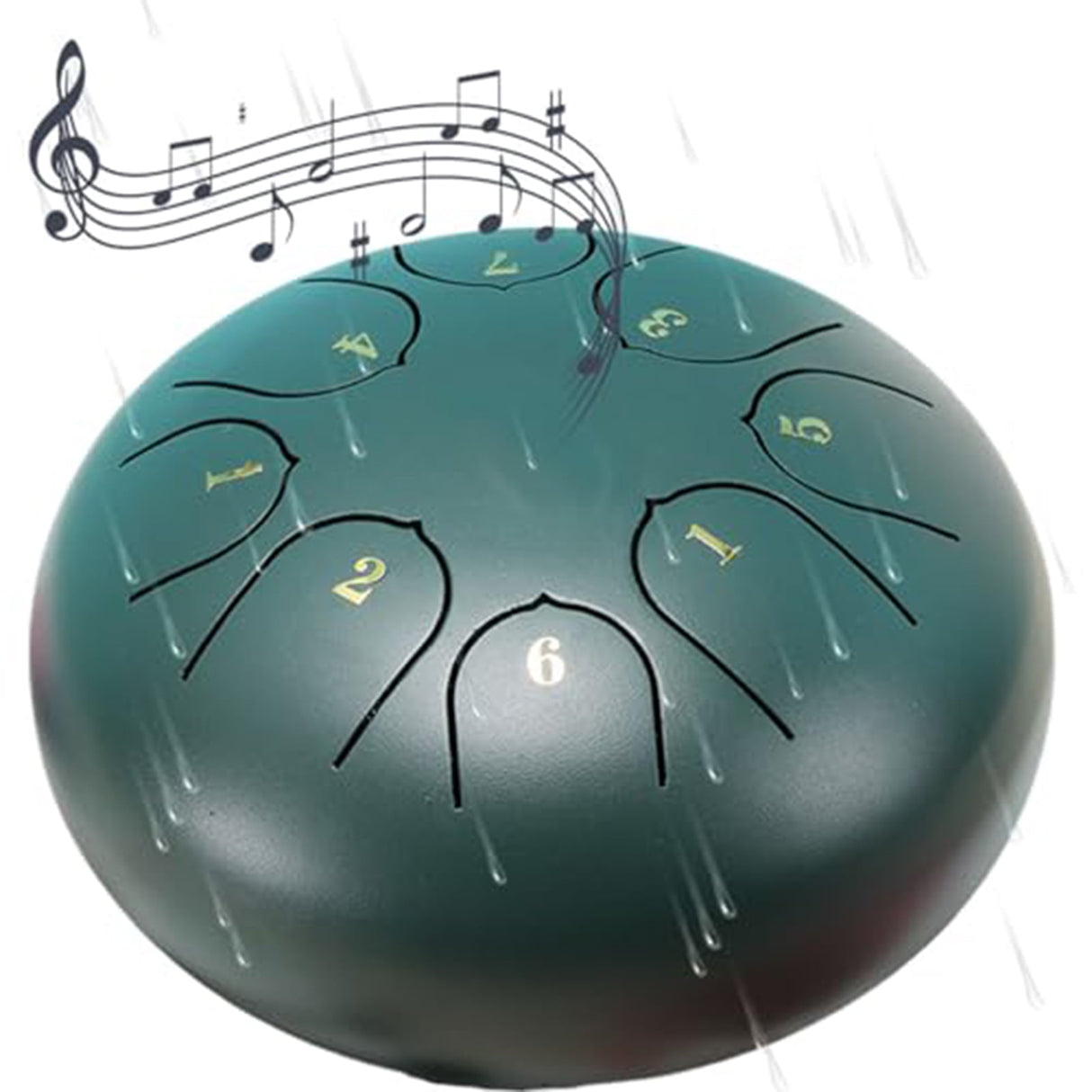 Rain Drum for Outside Garden,Chakra Drum for Rain Outdoor, Drum Rain Chime Waterproof,Rain Drum for Garden Instrument, chakra Drum 6 Inches 8 Notes, Chakra Rain Drum Outdoor A03