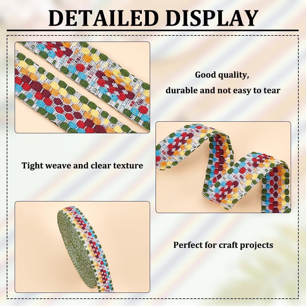 5 Yards Polycotton Jacquard Arrow Ribbon Clothes Accessories Olive 1-1/2 inch(38mm)