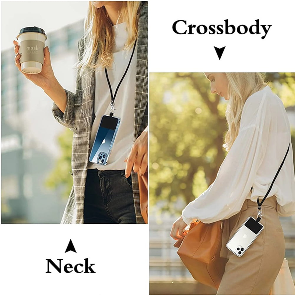 Phone Lanyard,Universal Crossbody Cell Phone Lanyards Adjustable Shoulder Neck Straps,Cell Phone Lanyard Compatible for All Smartphones Black
