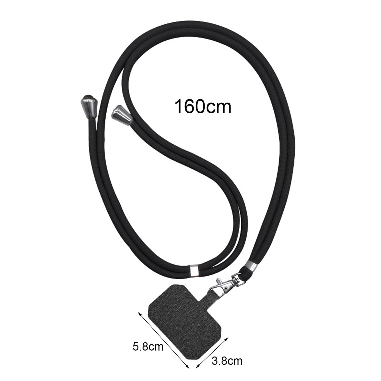 Phone Lanyard,Universal Crossbody Cell Phone Lanyards Adjustable Shoulder Neck Straps,Cell Phone Lanyard Compatible for All Smartphones Black