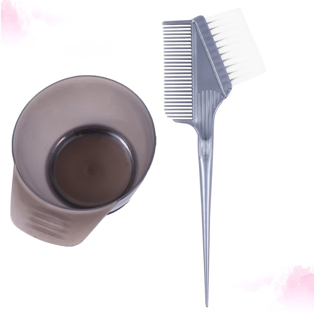 2Pcs Tinting Bowl with Handle Plastic Hair Coloring Bowl Dyeing Scale Bowl for Home Salon (Random Color) 15×8.3CM As Shown