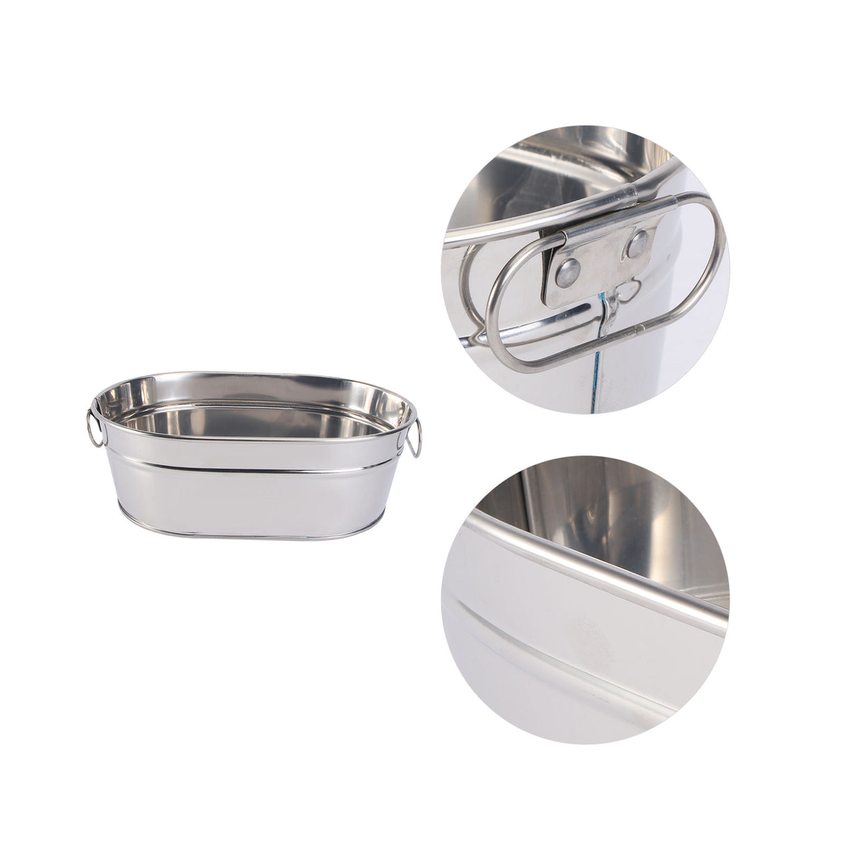 Large Capacity Stainless Steel Seafood Bucket for Serving Seafood in Restaurants and Home Tableware 1 Piece