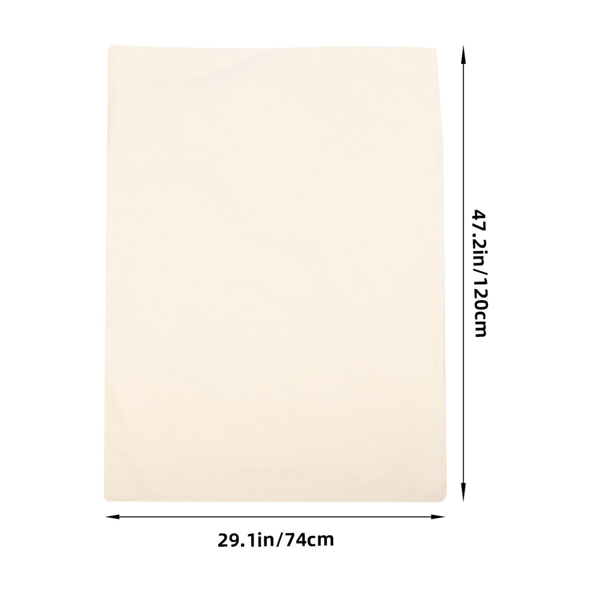 Large Capacity Canvas Drawstring Camping Bag, Outdoor Packing Sack for Hiking, Travel, and Sports 120.00X74.00X0.10CM Beige