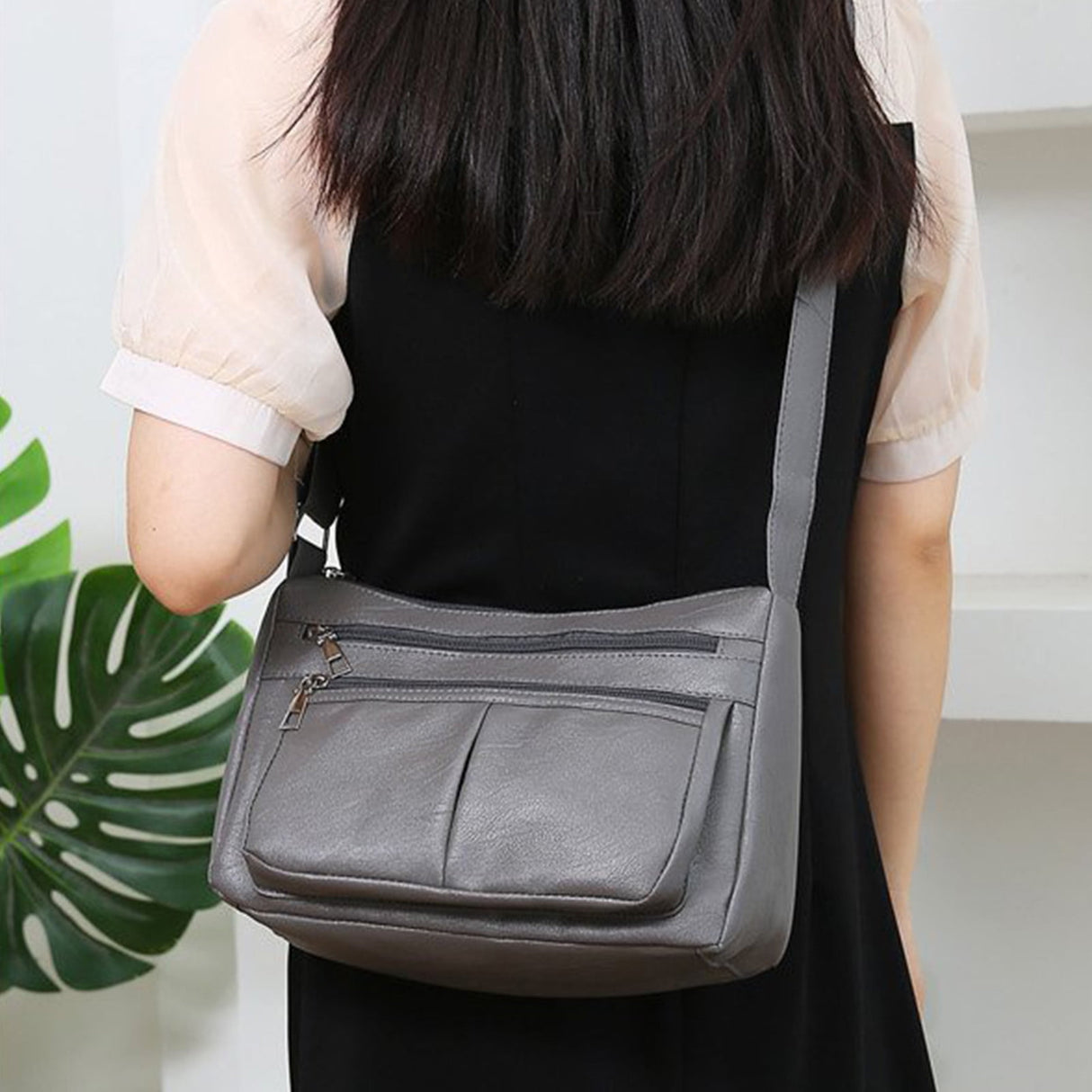 Purses for Women Soft PU Leather Shoulder Bag Ladies Crossbody Purse and handbags Lightweight Pocketbook Gray