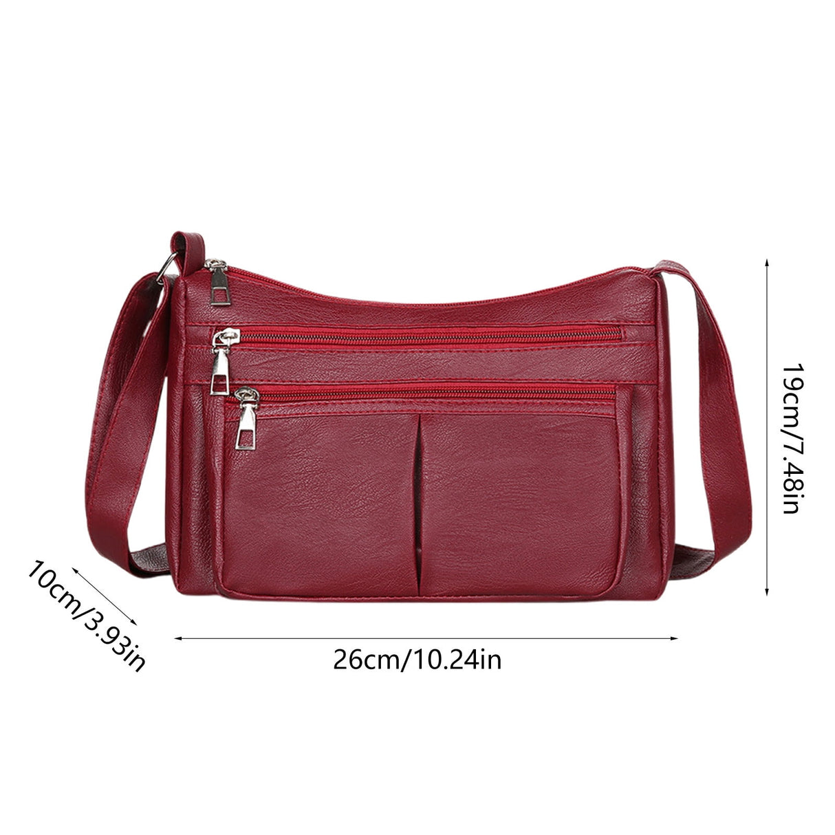 Purses for Women Soft PU Leather Shoulder Bag Ladies Crossbody Purse and handbags Lightweight Pocketbook Red