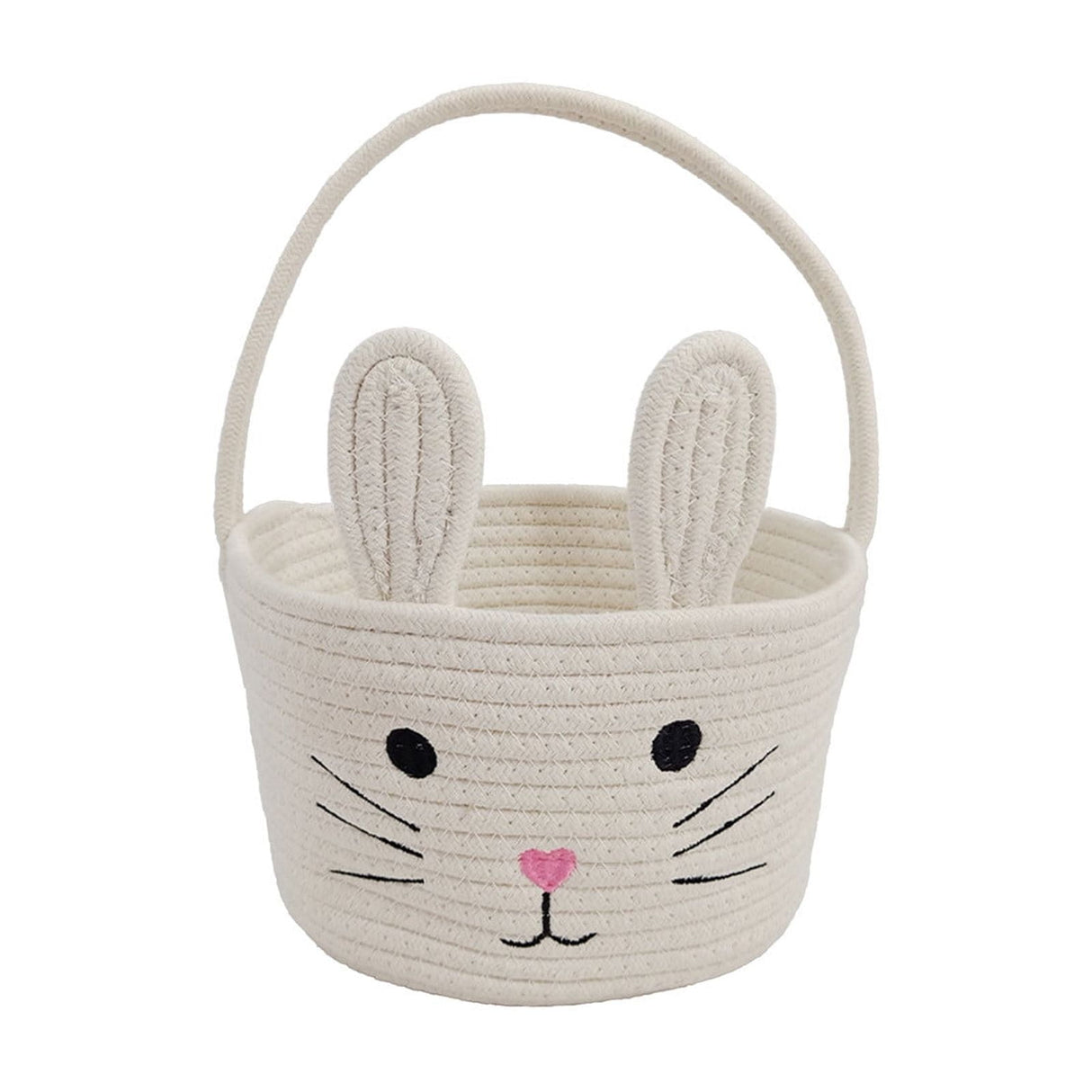 Easter Basket for Boys Girls Easter Bunny Basket with Rabbit Ears, Easter Egg Hunting Basket Easter Baskets for Kids Babies First Easter Gifts A
