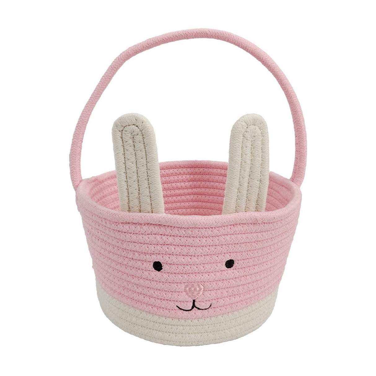 Easter Basket for Boys Girls Easter Bunny Basket with Rabbit Ears, Easter Egg Hunting Basket Easter Baskets for Kids Babies First Easter Gifts B