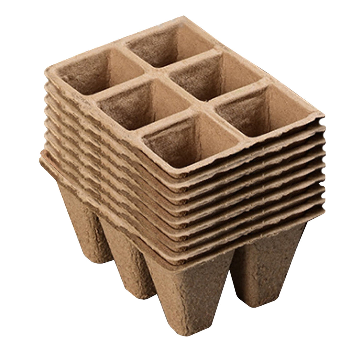 30 Cells Peat Pots Seed Starter Trays 5 Packs Biodegradable Seedling Pots Germination Trays Organic Plant Starter Kit B