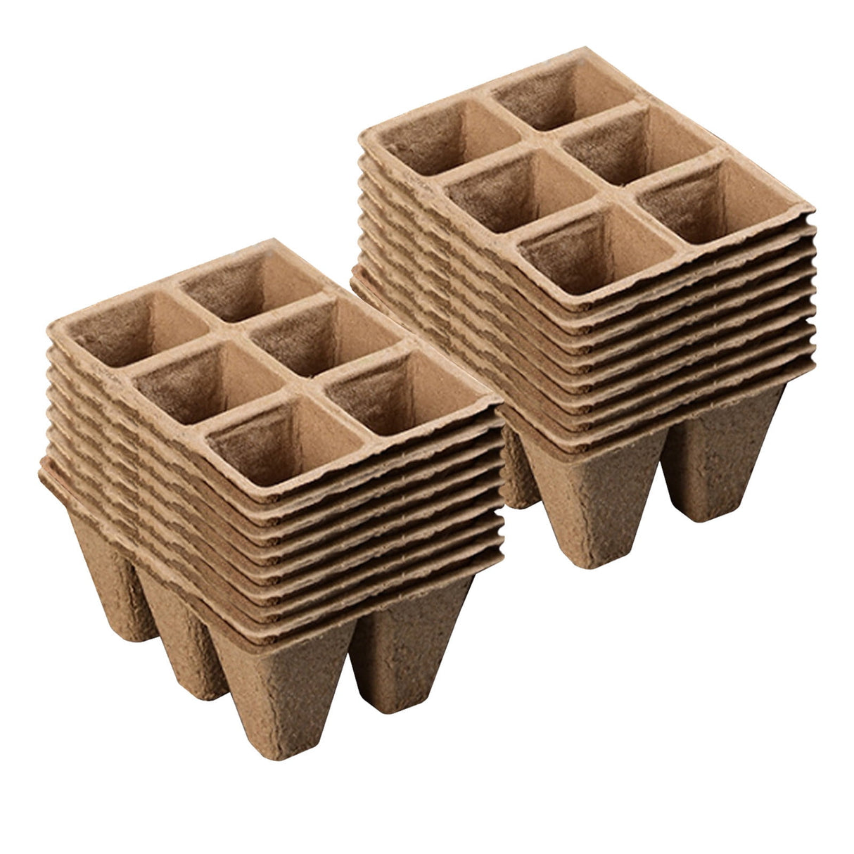 30 Cells Peat Pots Seed Starter Trays 5 Packs Biodegradable Seedling Pots Germination Trays Organic Plant Starter Kit C