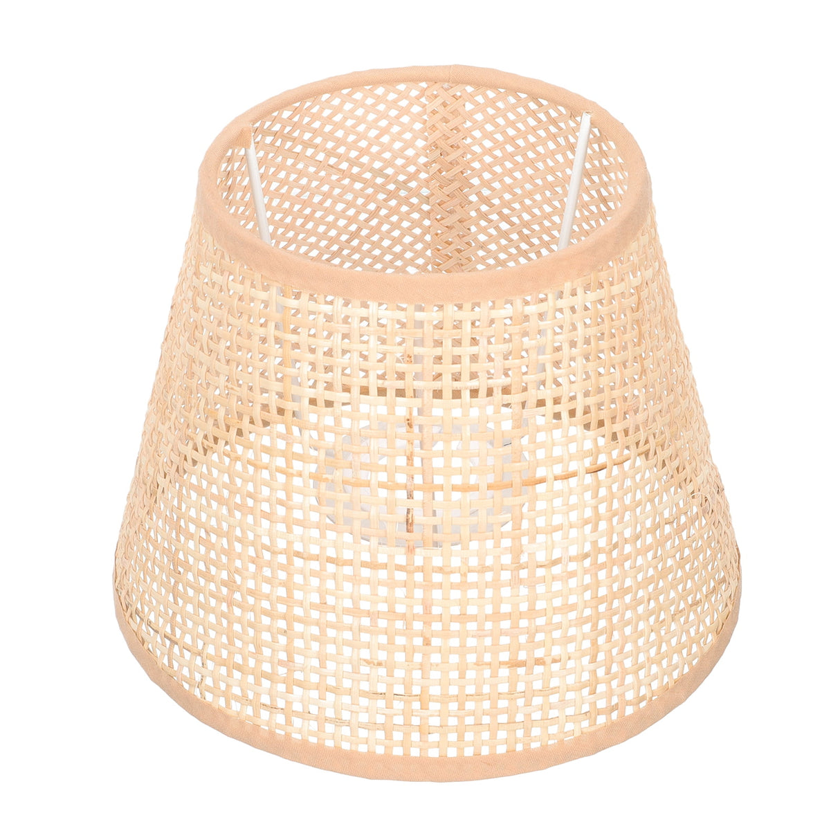 Khaki Rattan Floor Lamp Shade Replacement 6.7x6.7in for Study Room, 1 Piece and Stylish