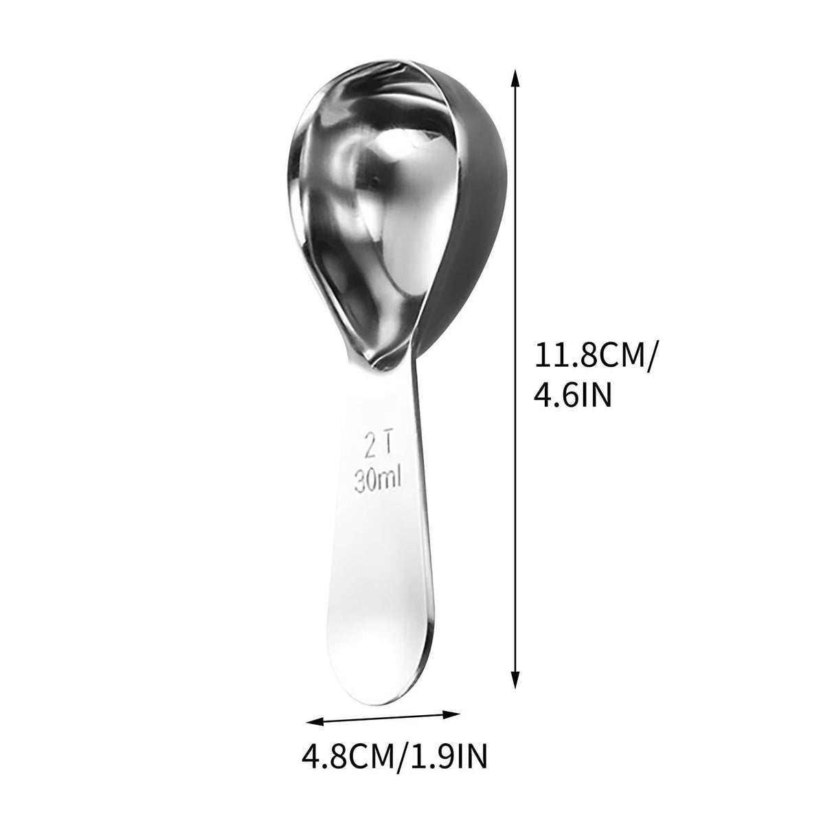 Coffee Scoop Stainless Steel Coffee Measuring Spoon Tablespoon Coffee Scoop Short Handle Measuring Spoon for Ground Coffee Tea Sugar Flour Coffee Scoop (30ml) A