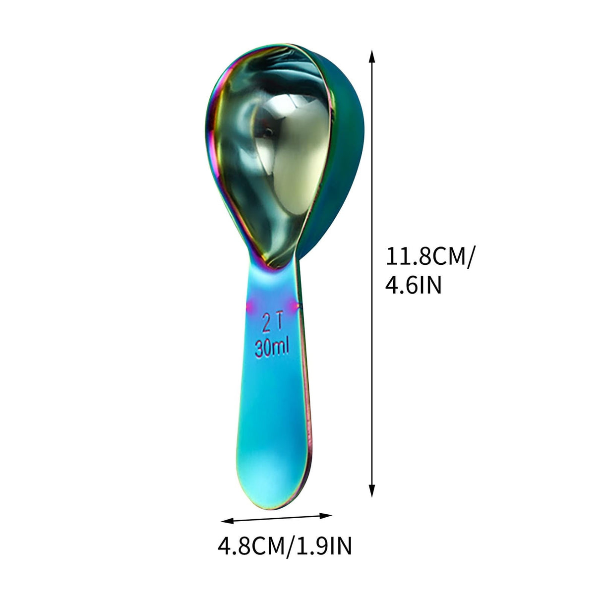 Coffee Scoop Stainless Steel Coffee Measuring Spoon Tablespoon Coffee Scoop Short Handle Measuring Spoon for Ground Coffee Tea Sugar Flour Coffee Scoop (30ml) D