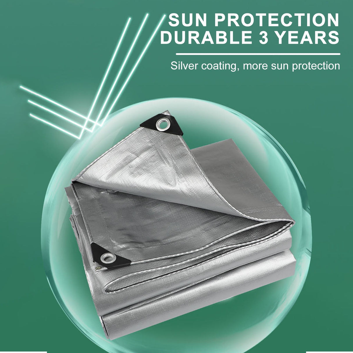 Heavy Duty Tarp Cover, Thick Tarps Waterproof Tear and Rip Proof UV Resistant Tarpaulin with Reinforced Grommets and Edges F
