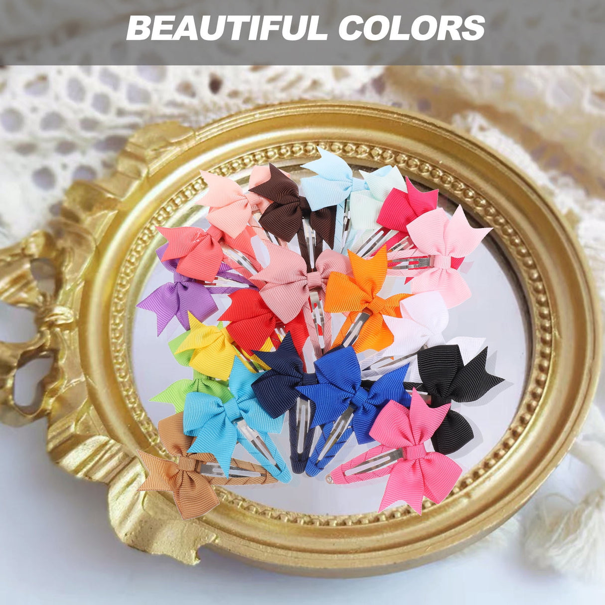 Decorative Hair Clip Girls 20Pcs 2.8X2.2In
