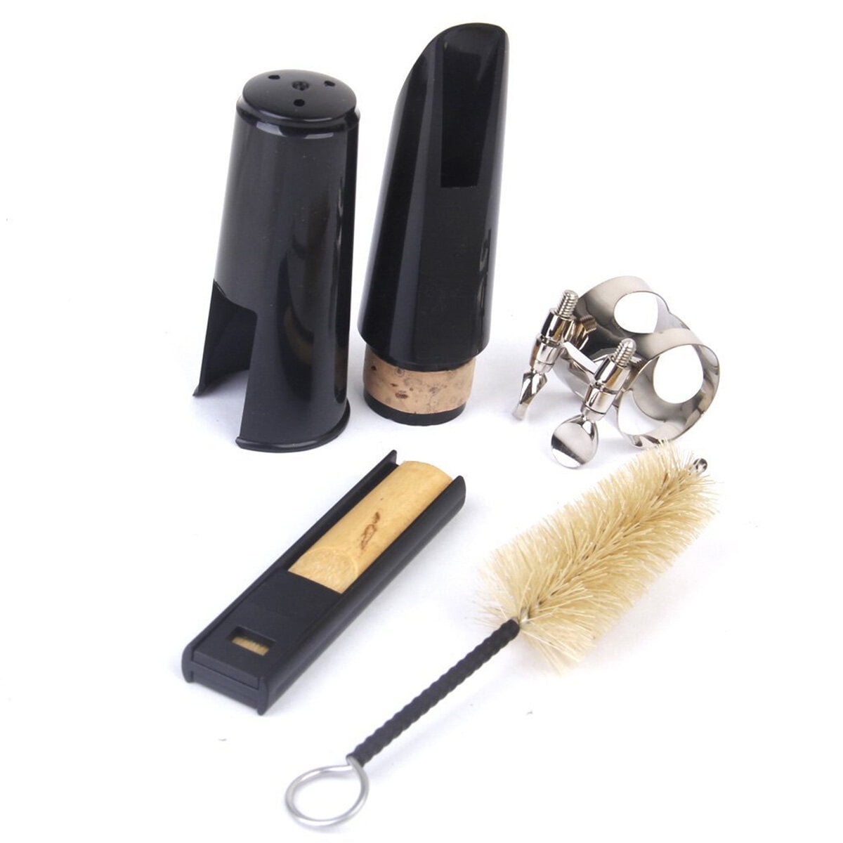 Clarinet Mouthpiece with Cleaning Kit (Black) Black