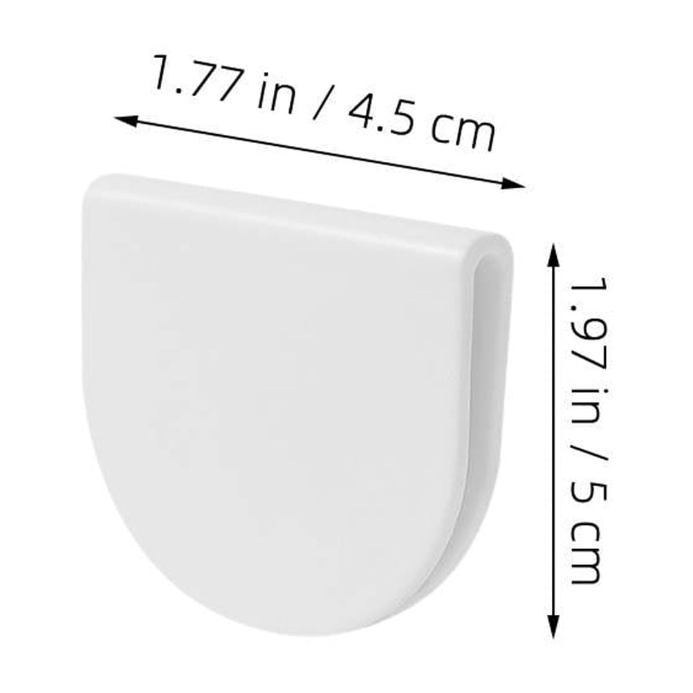 4 Pcs Adhesive Shower Curtain Clip Bathroom for Wall Clips White