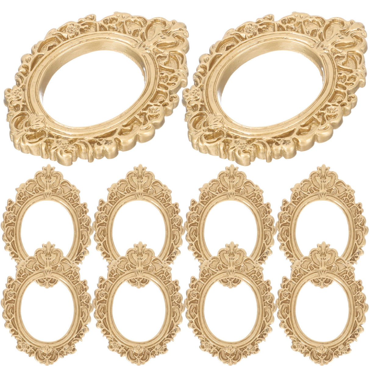 10 Pcs Golden Photo Frame Mini Vintage Picture Frames Antique