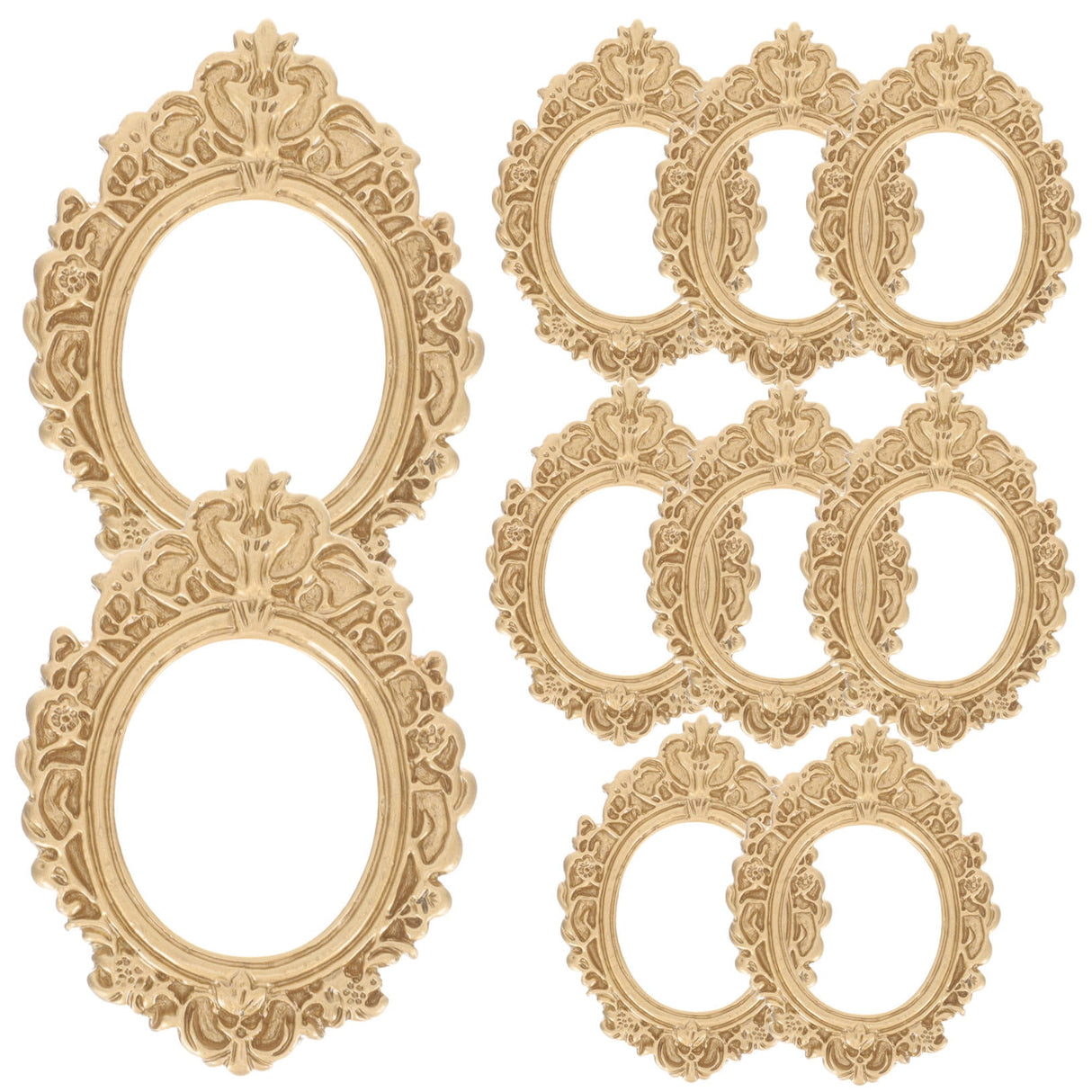 10 Pcs Golden Photo Frame Mini Vintage Picture Frames Antique
