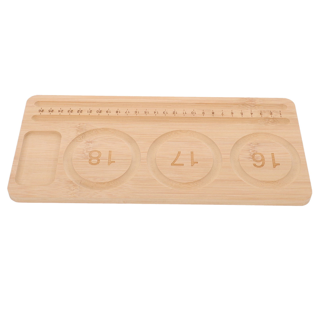 Wooden Sorting Tray Bracelet Helper to Put on Beading Board Child Travel Brown