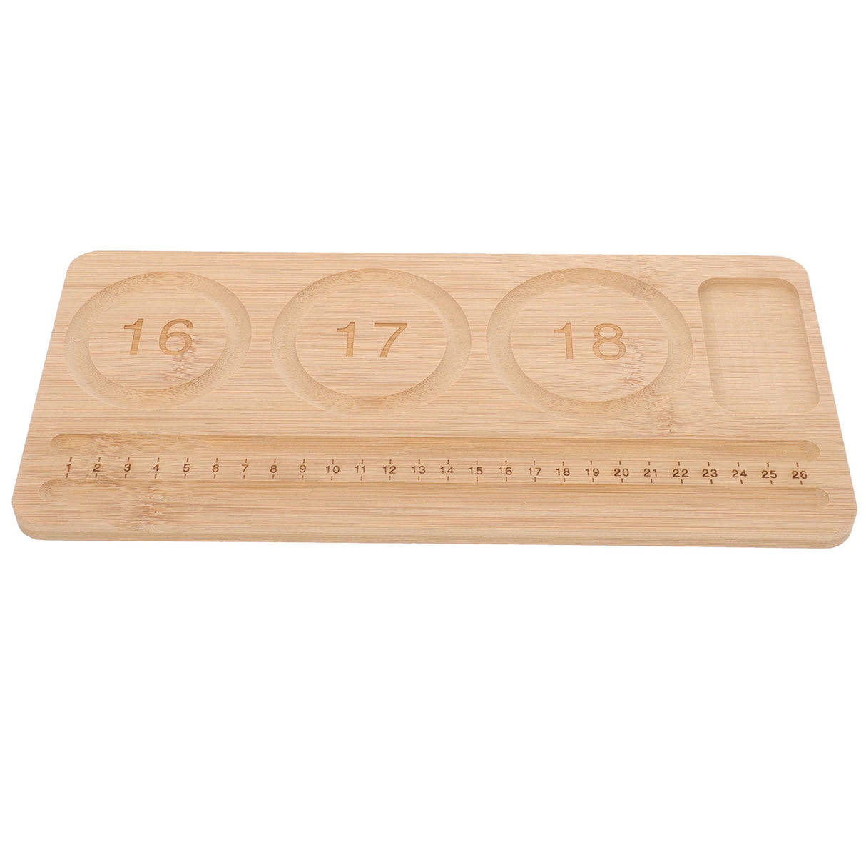 Wooden Sorting Tray Bracelet Helper to Put on Beading Board Child Travel Brown