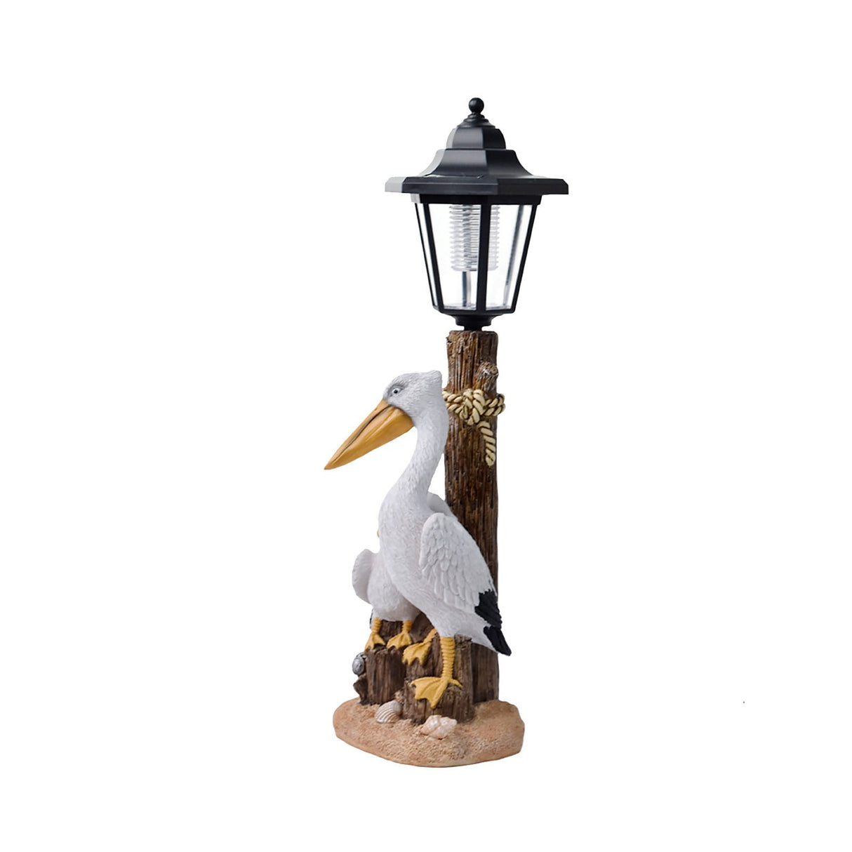 Pelican Garden Statue with Solar Lantern Pelican Solar Light for Outside Decor Sculptures & Statues Lights for Lawn Decor A