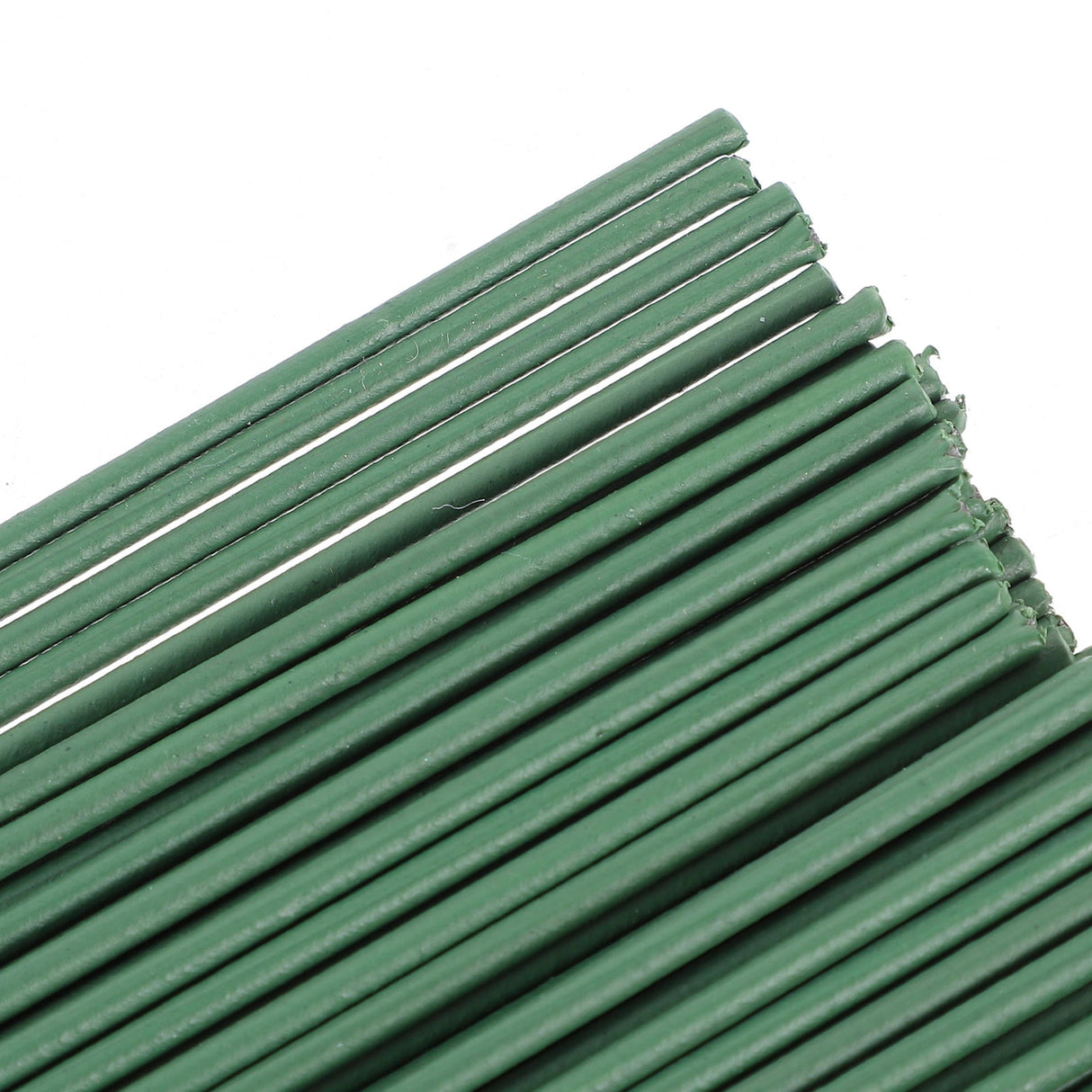 100pcs Green Floral Wire Stems for Artificial Flowers Flexible and Bendable for Arrangements