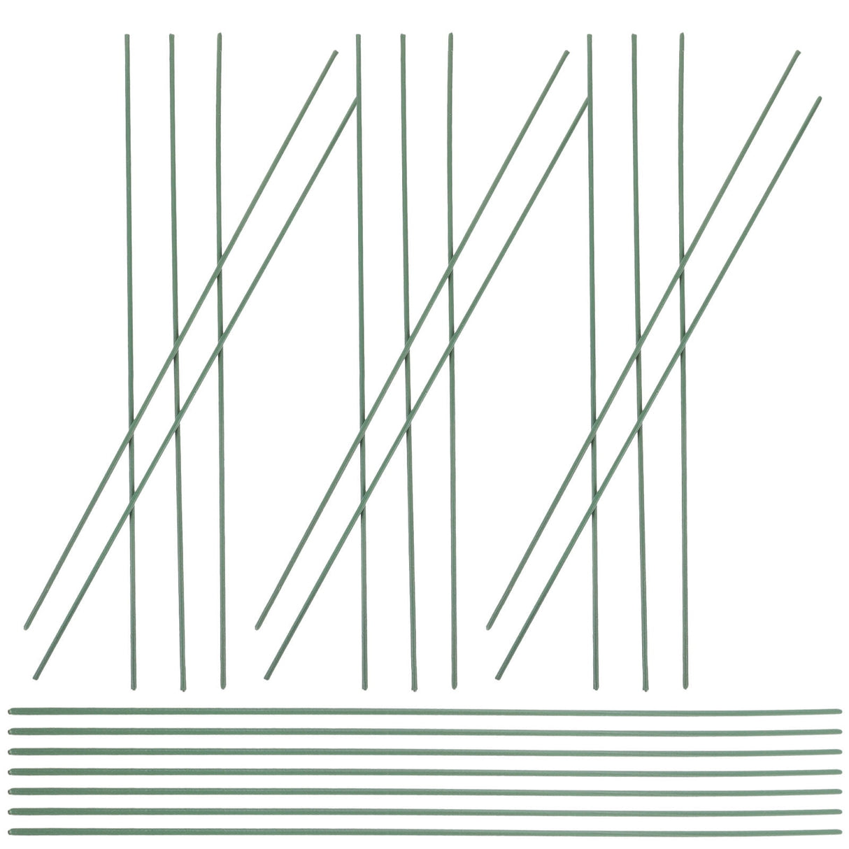 100pcs Green Floral Wire Stems for Artificial Flowers Flexible and Bendable for Arrangements