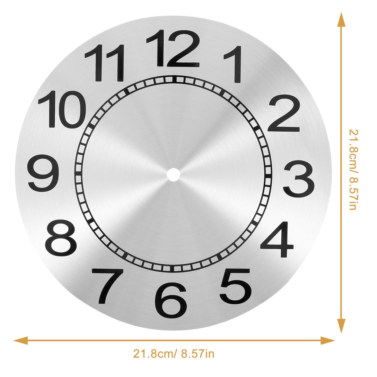 Aluminum Clock Face Replacement Dial for Wall Clocks, 1 Set and Easy to Install