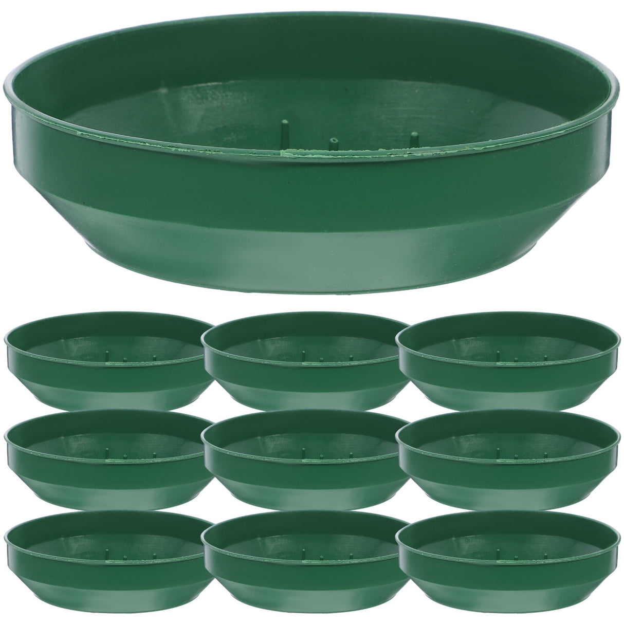 Green Plastic Flower Arrangement Plates 5.7 x 5.7 x 1.6 Inches Floral Craft Supplies for Decorations