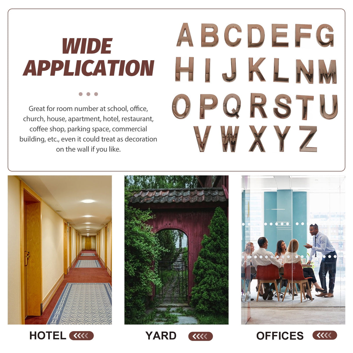 26Pcs ABS Alphabet Letters For Outside Initials For Decor House Owners