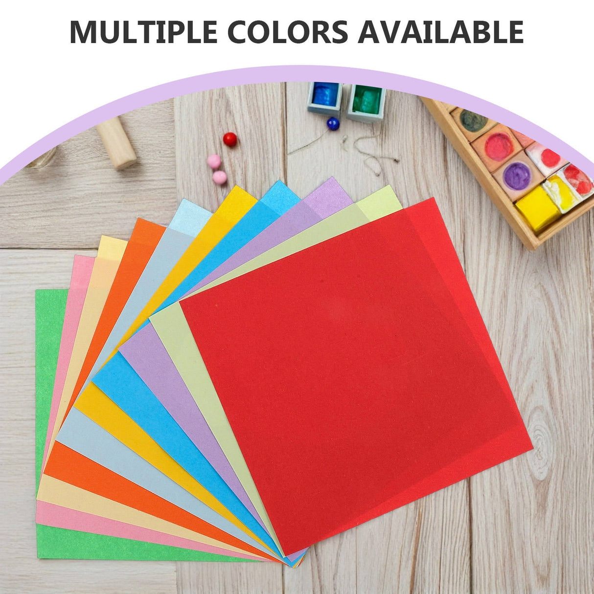 100 Sheets Multicolor Origami Paper 20x20 cm for Kids, Office Crafts, Art Projects and Fun Activities