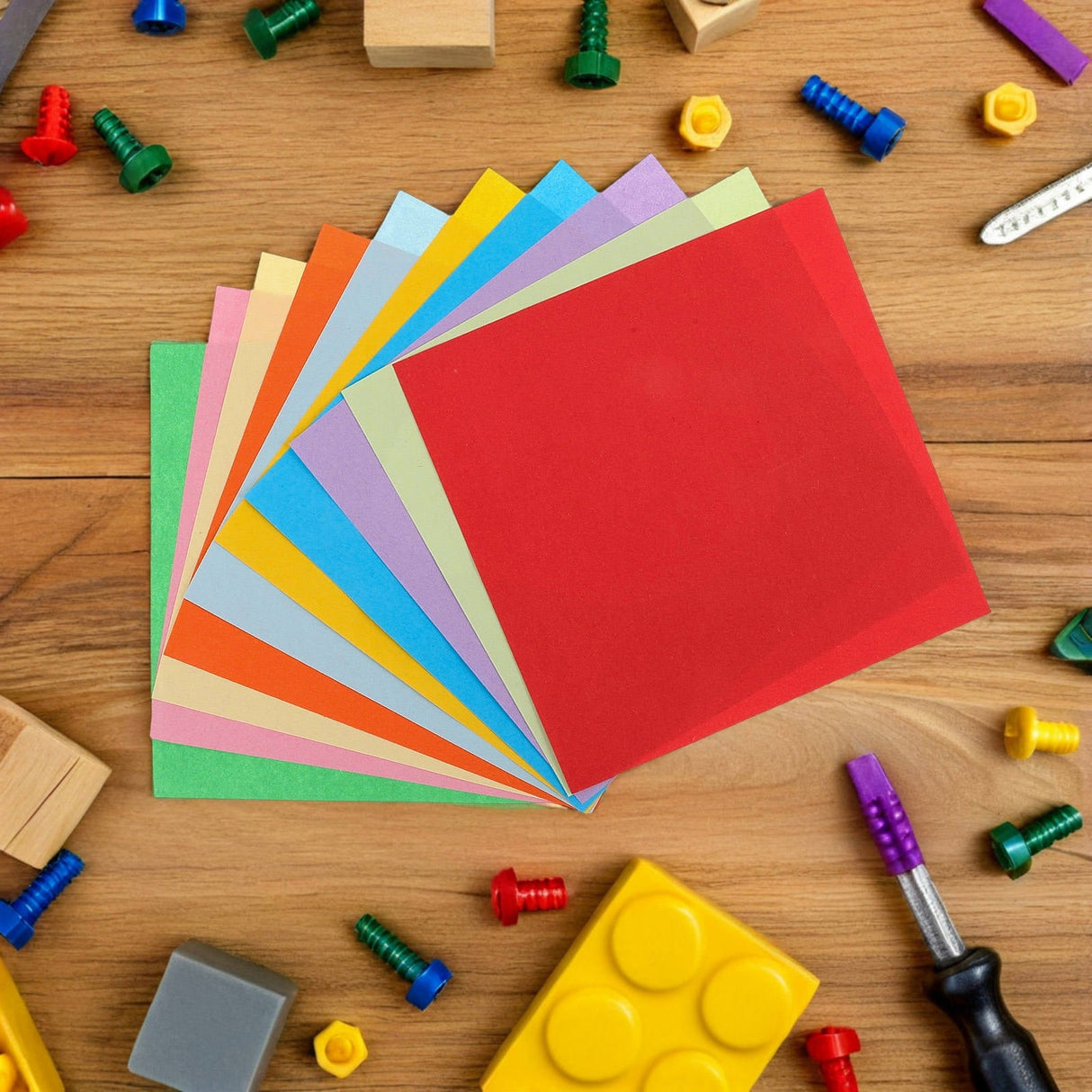 100 Sheets Multicolor Origami Paper 20x20 cm for Kids, Office Crafts, Art Projects and Fun Activities