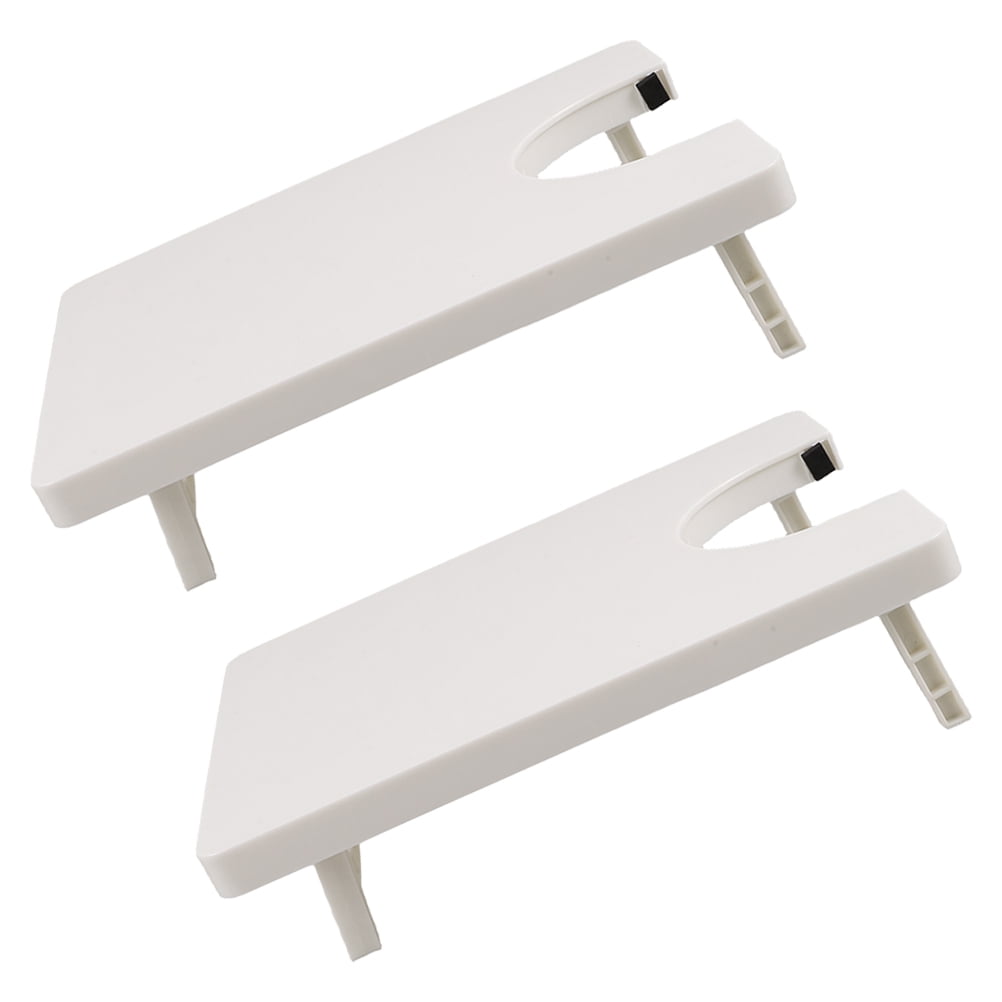 2-Pack White Plastic Sewing Machine Extension Tables with Expanded Workspace for Crafting and Sewing Projects