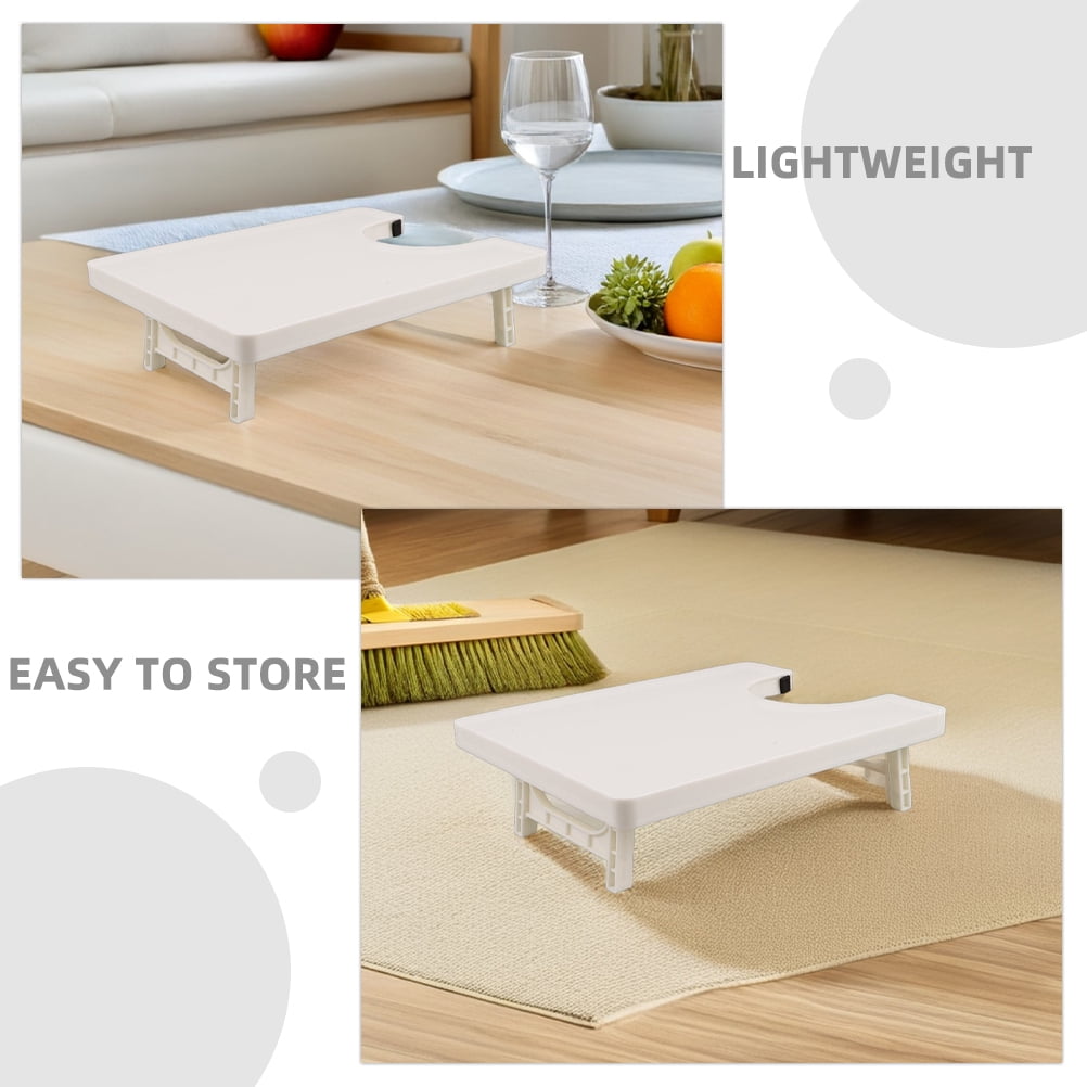 2-Pack White Plastic Sewing Machine Extension Tables with Expanded Workspace for Crafting and Sewing Projects