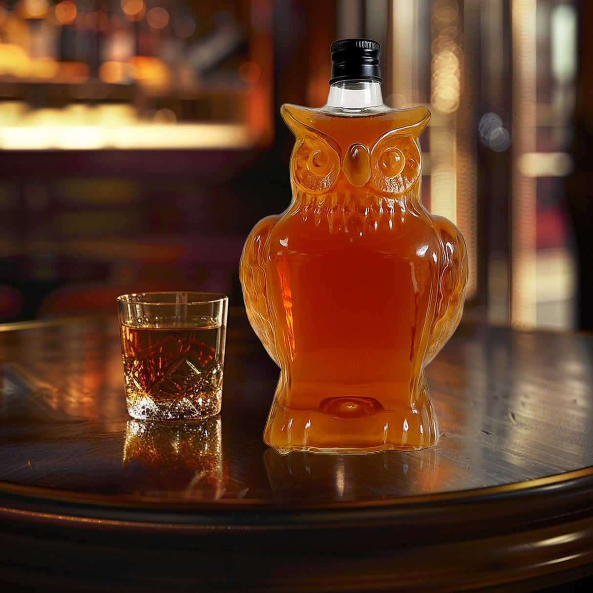Wolf Whiskey Bottle, Funny Wolf Whiskey Bottle, 3D Wolf Shape Glass, Wine Decanter for Men Dad, Home Bar Dachshund Lover Decor F