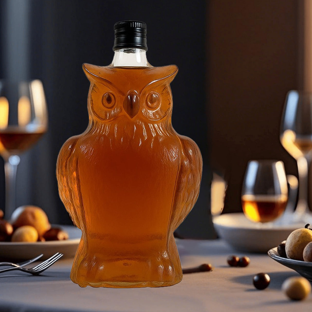 Wolf Whiskey Bottle, Funny Wolf Whiskey Bottle, 3D Wolf Shape Glass, Wine Decanter for Men Dad, Home Bar Dachshund Lover Decor F