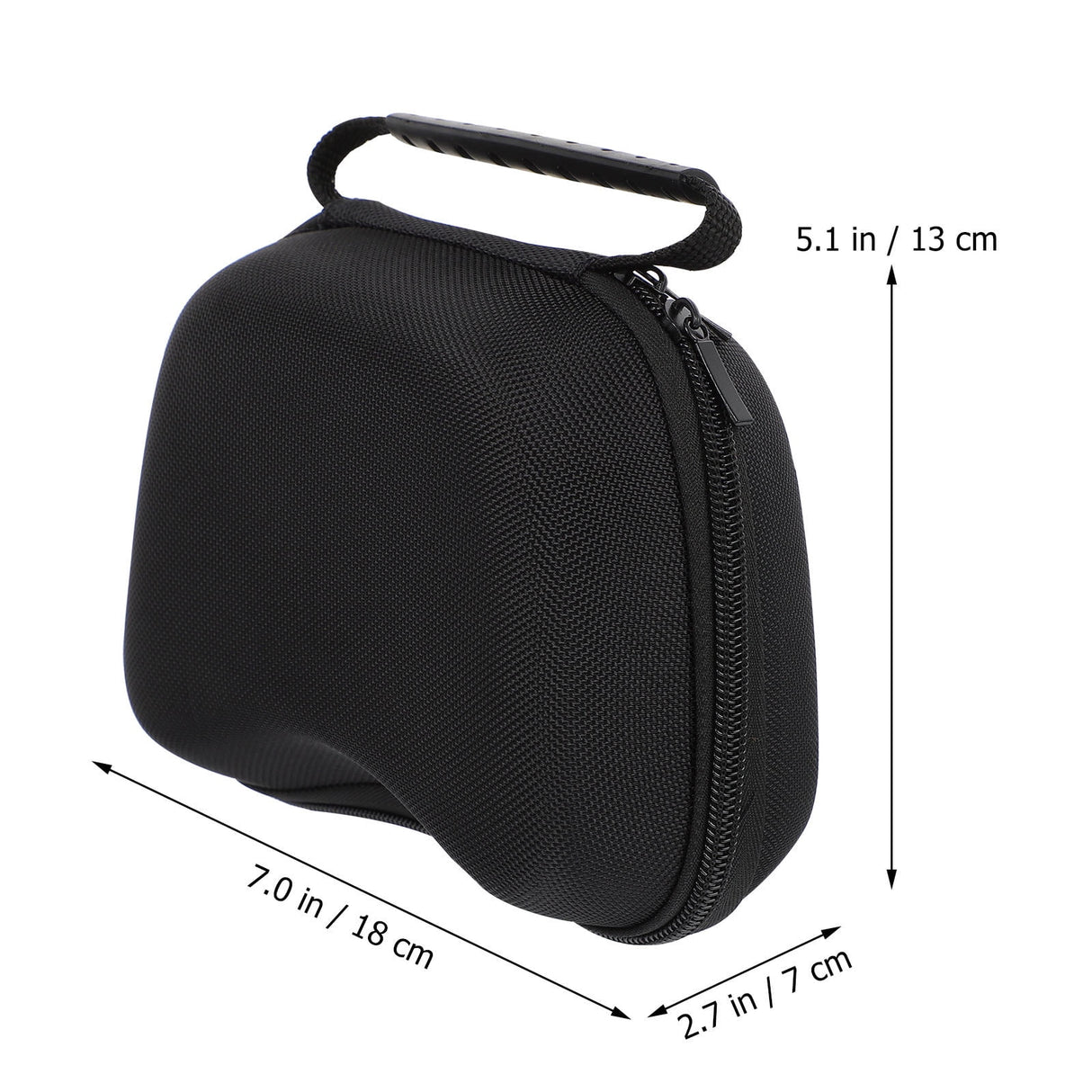 Black Game Controller Protective Case with EVA Material, Scratch-Resistant and Shockproof Lining for Enhanced Safety
