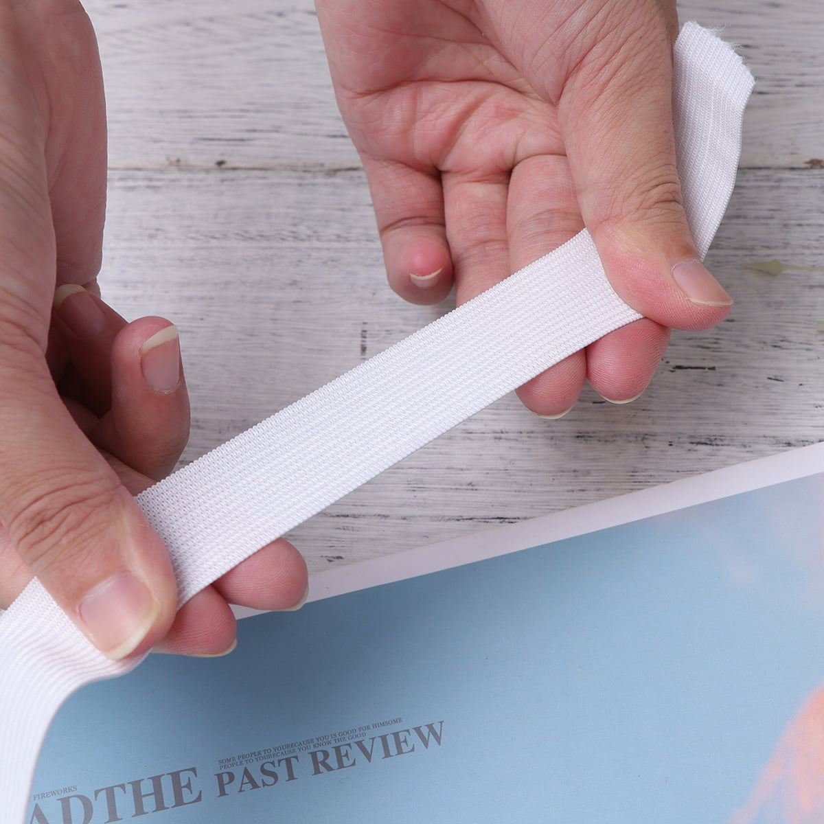 White Sewing Basting Tape for Elastic Band, 1 Roll - and Easy to Use Sewing Accessory