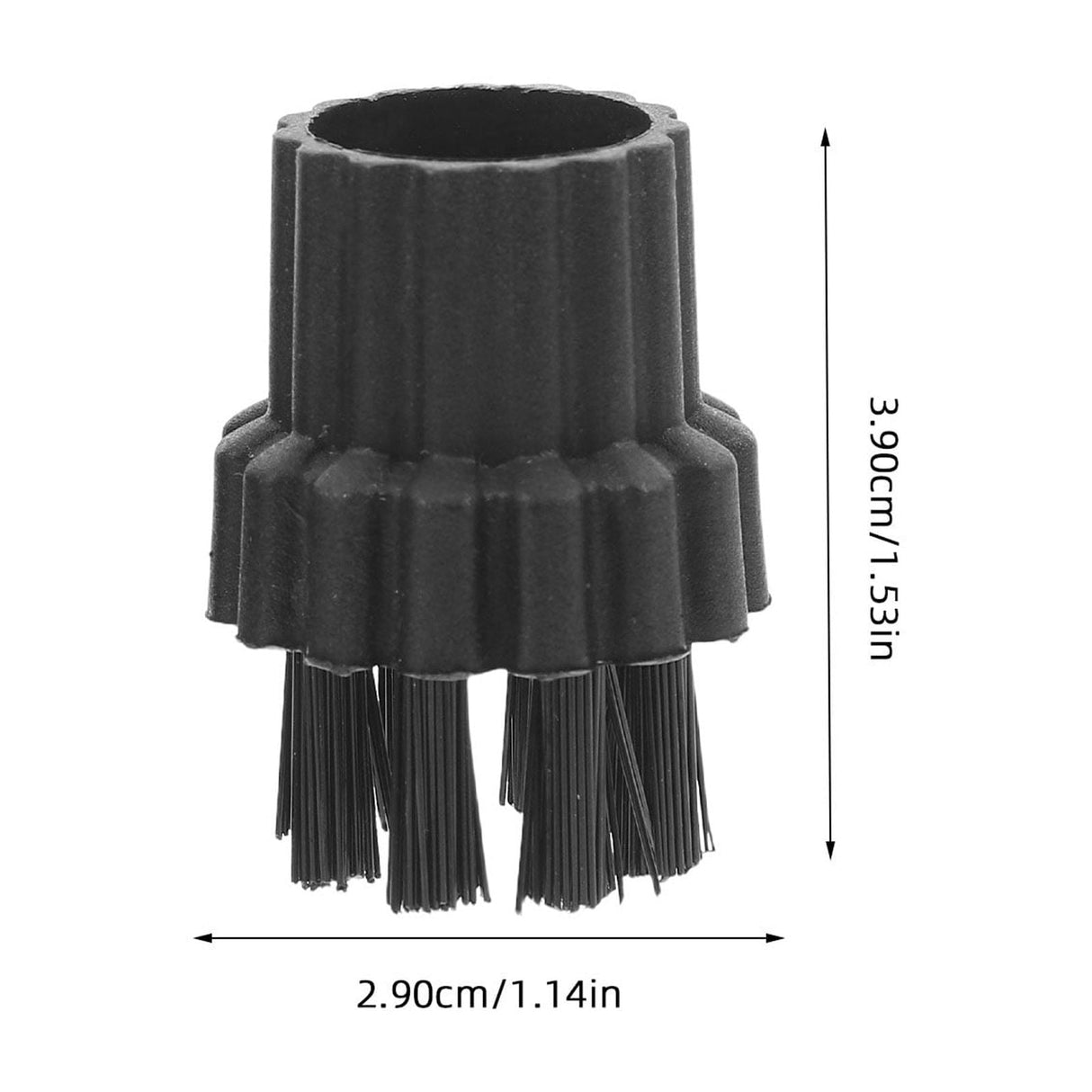 12Pcs Steamer Brush Attachments for Steam Cleaner Mop with Black Nylon Bristles for Effective Cleaning