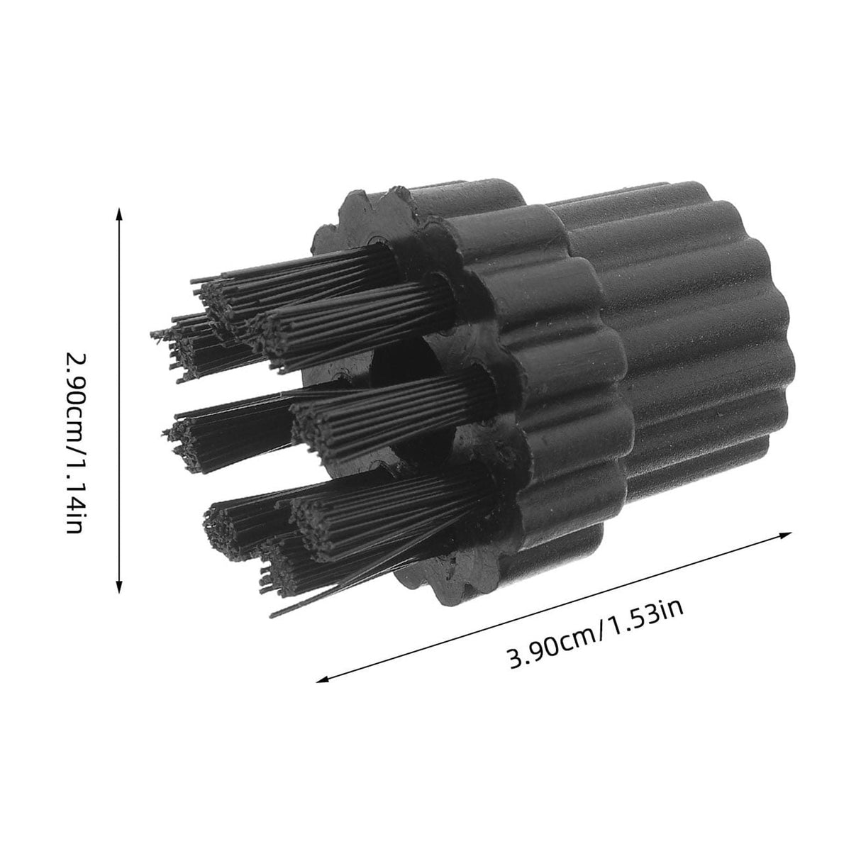 12Pcs Steamer Brush Attachments for Steam Cleaner Mop with Black Nylon Bristles for Effective Cleaning