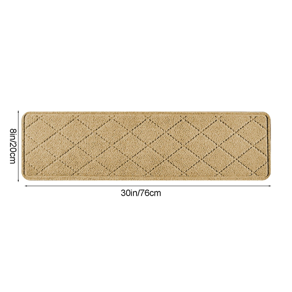 Chmadoxn 4-Piece Non-Slip Stair Treads, Self-Adhesive Striped Carpet Mats, Absorbent & Quiet Step Pads, Can Be Cut to Fit, Washable for Indoor Staircase Safety\u200b\u200b Beige