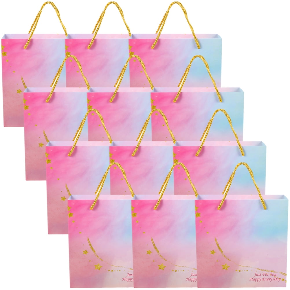 Elegant Pink Wedding Goodies Bags for Various Occasions 12Pcs