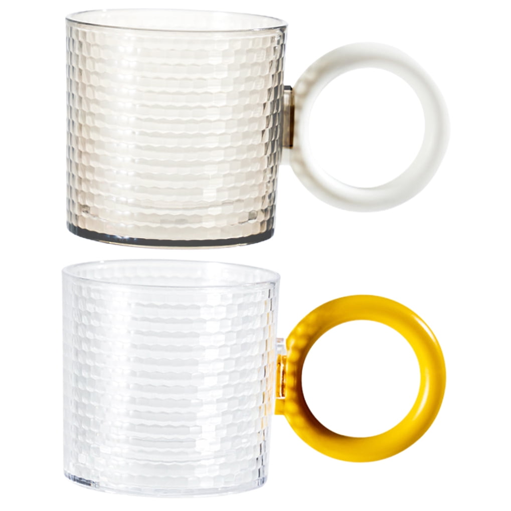 2Pcs Reusable Bathroom Mouthwash Cups with Handle Large Capacity As Material Drinking Tumblers